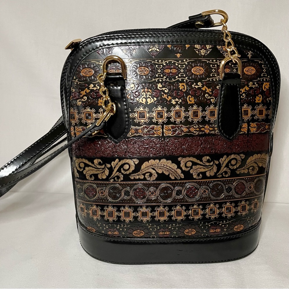 Talja Embossed Italian Leather Handbag